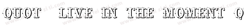 quot; live in the moment quot;字体转换